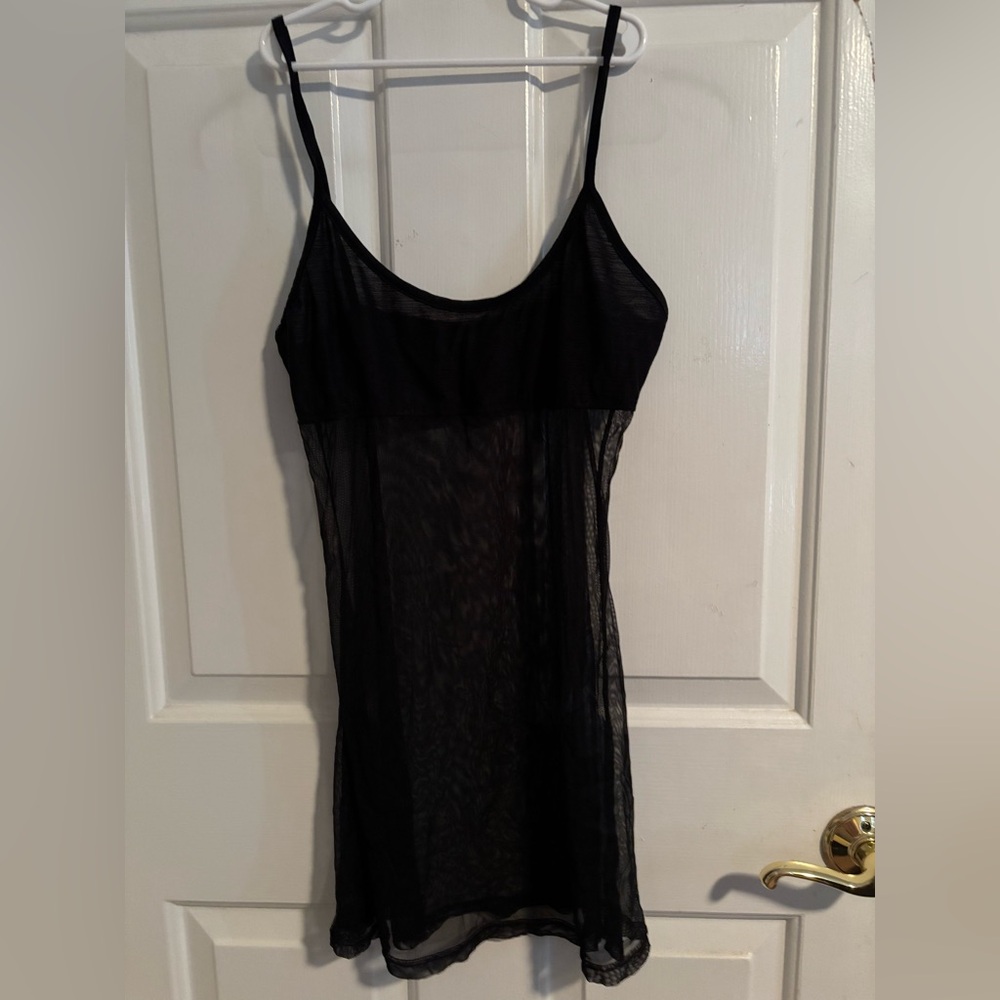 Vintage Ragno Black Sheer Cami/Super Short Nighty
